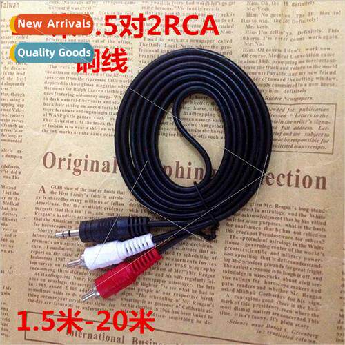 3.5mm 1 in 2 Black AV Cable Audio Video Stereo Cable 3.5 to