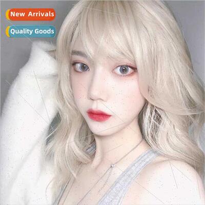 Korea wig female medium-length hair collarbone hair slightly