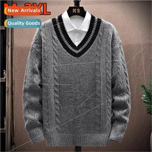 men fall wear neck handsom outer sweater winter