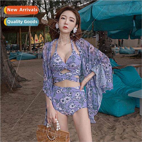 Swimwear womens sexy bikini three-piece 2023 new fashion thi