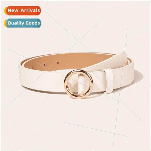 Korean fashion single-ring thin belt women casual dress shir