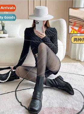 One letter black silk padded love pantyhose female spring an
