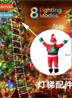 LED Christmas Ladder ghts Strip Accessories Climbing Santa C