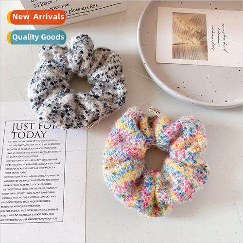 2023 fall winter plush plush large intestine hair band Korea