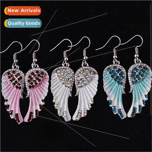 Fashion angel wings diamond earrings new simple wings earrin