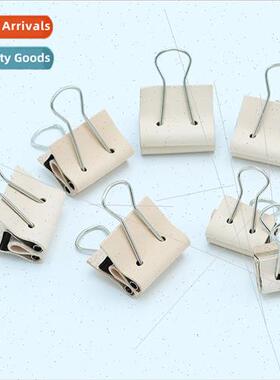 Leather Dovetail Clip Two Long Tail Clip Fixed Clip Ticket C