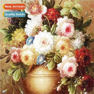 DIY flowers diamonds painting round new full Diamond vase