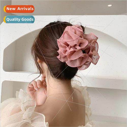 Korea large flowers niche grab clip summer hair volume large
