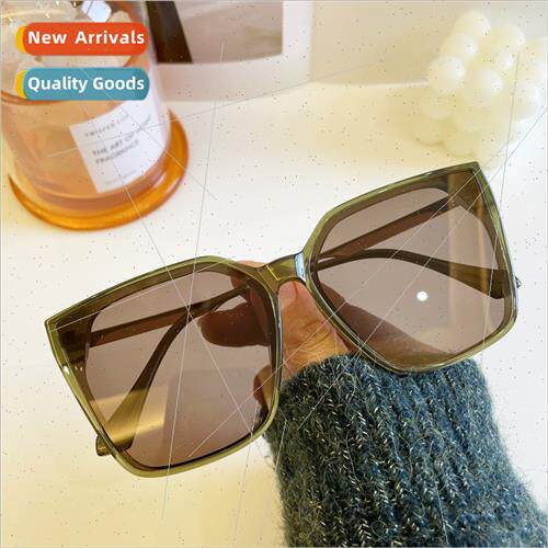 Korea new tide square black polarized glasses fashion set sh