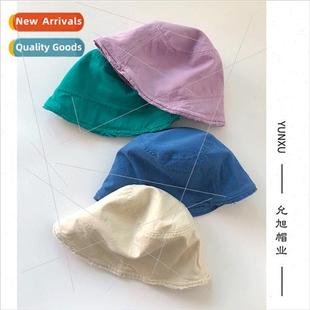 color ins fisherman summer hat cut candy oblique Spring wind