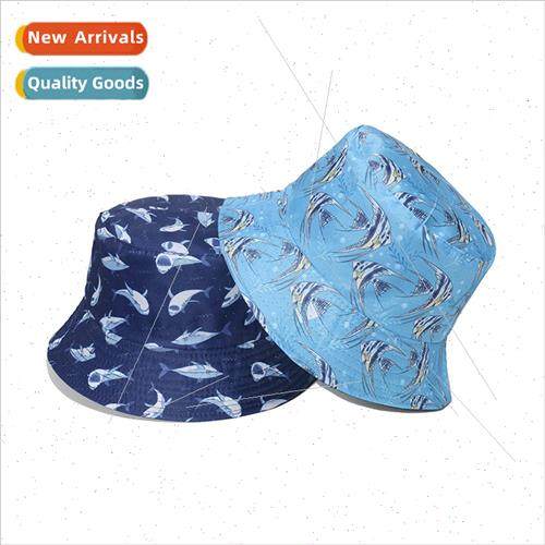 new fisherman hat underwater world shark small fish printing