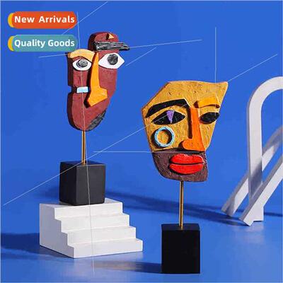 Creative resin ornaments human face color Europe abstract ma