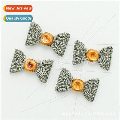Mesh chain drill b buckle 12*20 wire mesh bow jewelry access