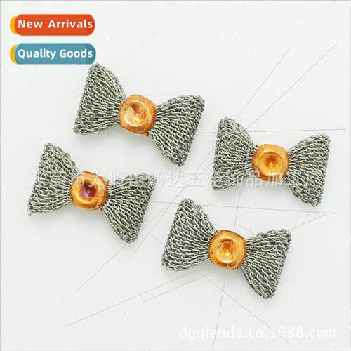 Mesh chain drill b buckle 12*20 wire mesh bow jewelry access
