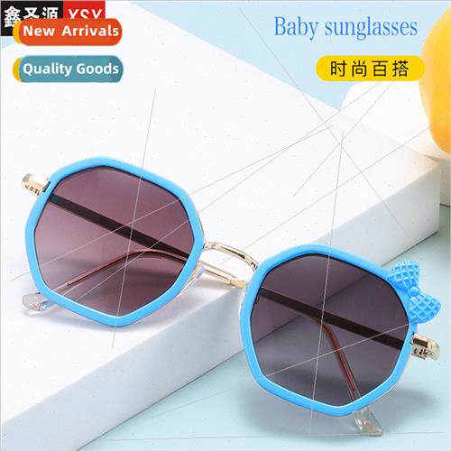 New ltle girl cute bow sunglasses 515 summer anti-ultraviole