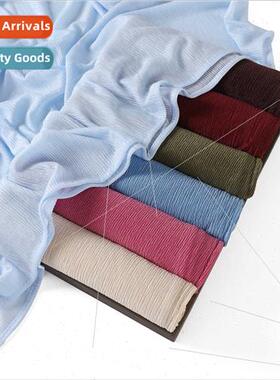 New stchy breathable solid color pleated pressed wrinkled wr