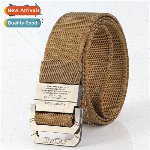 New double ring buckle nylon belt canvas belt fashion men wo