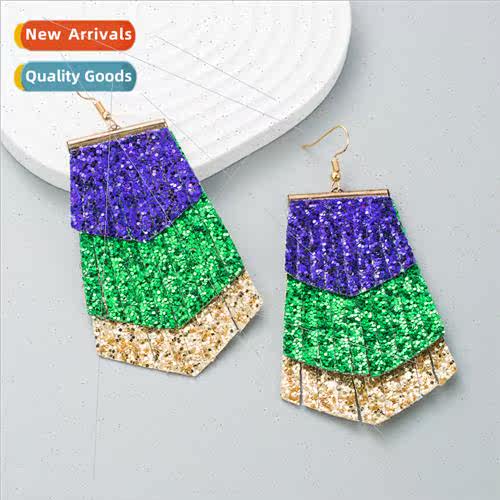 Europe new creative multi-layer leather colorful leaf shape