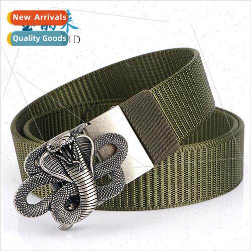 Thickened nylon belt male canvas students Korea automatic bu