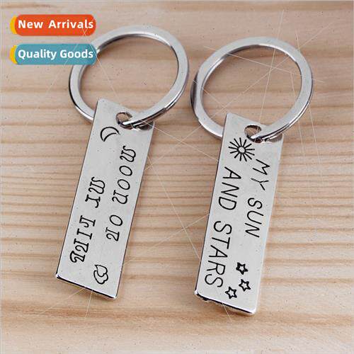 Europe fashion letter charm my sun stars keychain