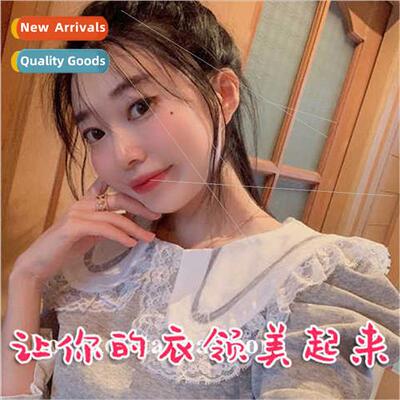 Age-defying niche Embroidered big baby doll collar Fake coll