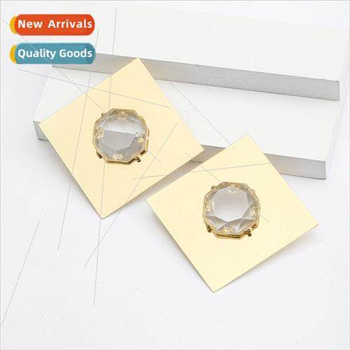 Creative fashion square metal earrings retro cold wind geome
