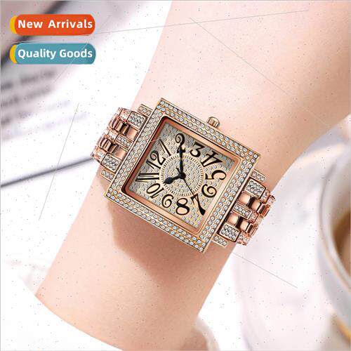 Women Fashion che Square Full Star Large Dial Waterproof Qua