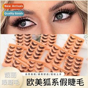 Europe Fox False Slant Stem Fly Black Eyelash Tie