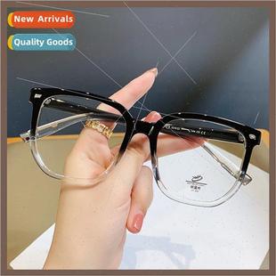 light square female anti met eyeglasses blue retro new frame