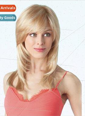 Europe Fashion Wigs Women Long Bangs Blonde Fluffy Inward Lo