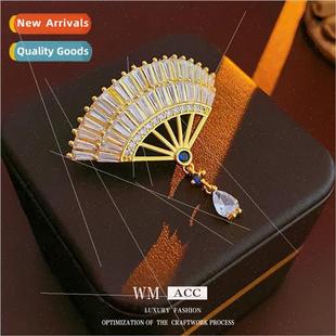 drop brooch elegant zirconia pin water vintage accessori fan
