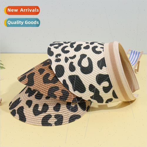 Straw braided spotted hollow top hat female Spring Summer la - 实物图