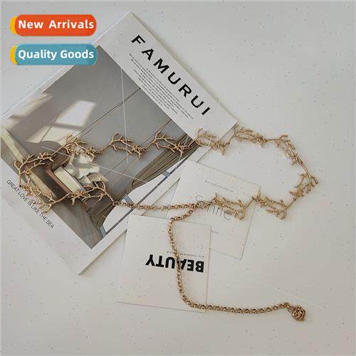 Waist Chain Women Thin Belt mple Hundred Dress Metal Antler