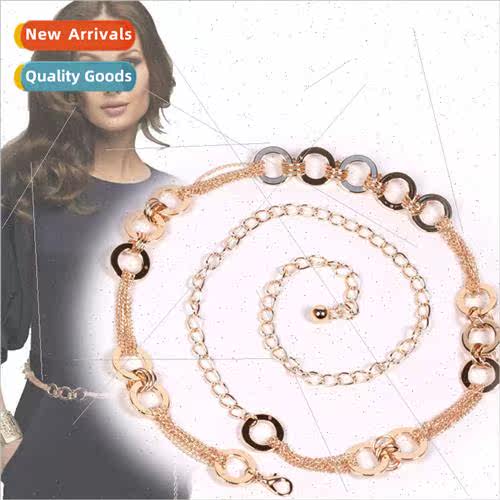 Metal Belt Ladies Circle Chain Accessories Europe Dress Wais