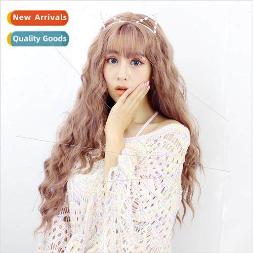 Japan granny smoky gray water ripple long curly hair girls w