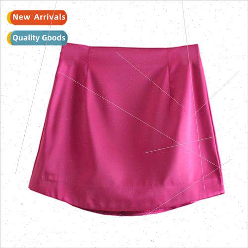 Spring new  American pure color simple satin texture mini bu