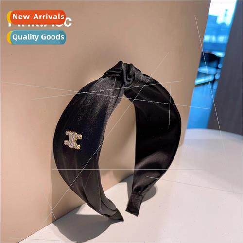 Korean jewelry ins high  silk satin wide  twisted hairpin bi