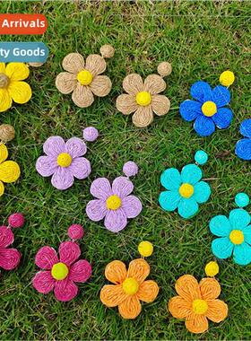 2022 Europe new summer fashion bohemian flowers raffia earri