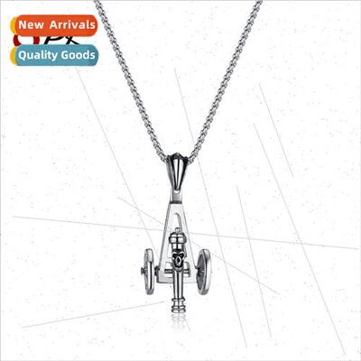 Europe Tanium Steel Gun Car Shape Pendant Vintage Pirate Sku