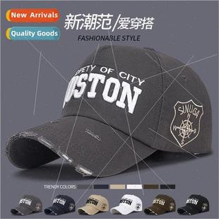 hat three broken new Korean female old holes edge Flying