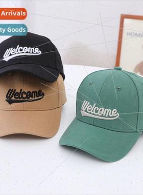 ve children duck tongue cap 2022 fall new welcome letter hun