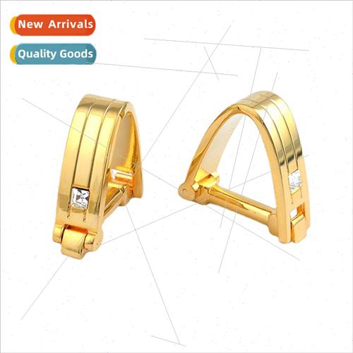 Personalized shape horseshoe cufflinks men French shirt copp