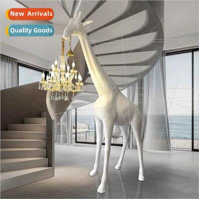 Scandinavian animal sculpture giraffe floor lamp creative de
