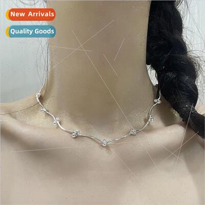 Knotted Bean Knot Necklace Smile Curved Round Beads Segmente