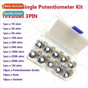 10K Potentiometer 100K 50K 20K B1K 15MM Swch WH148 10PCS