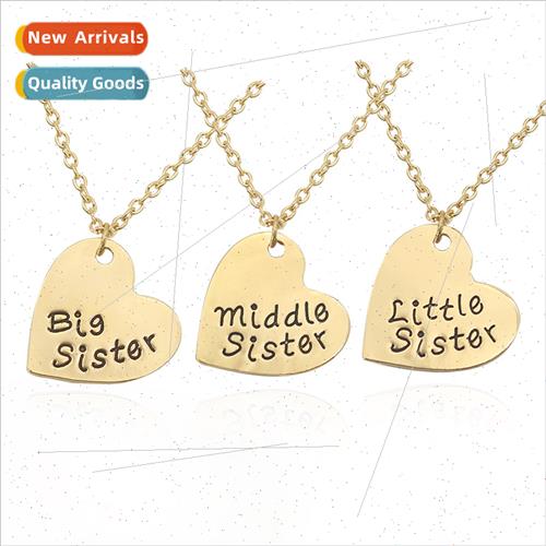 Europe ttle Middle Big ster Necklace Love Heart  Friend