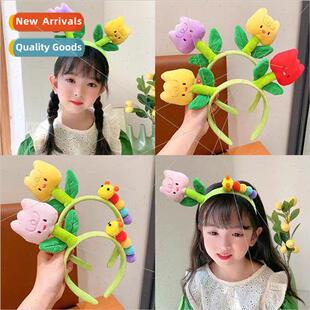 cartoon cute hair bands leaves Caterpillar windmill flowers