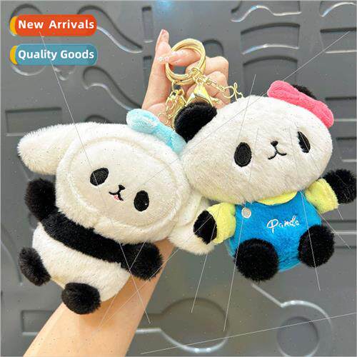 Cross-dressing panda keychain doll charm doll accessories do