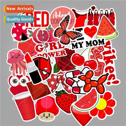 50 red girl series of fresh luggage trolley case laptop graf