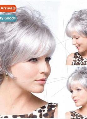 Europe whe wigs synthetic fiber high temperature silk silver
